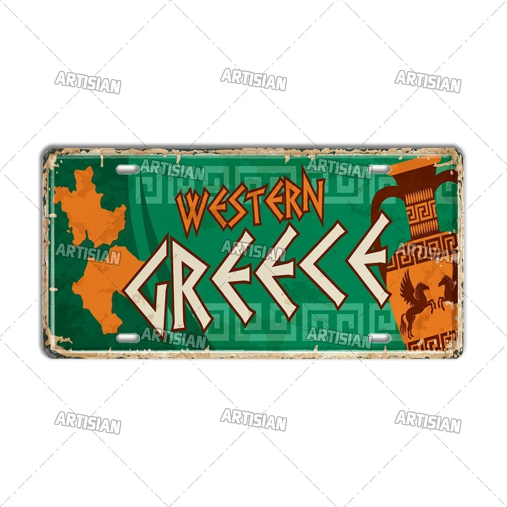 Wanderlust Metal Travel Sign