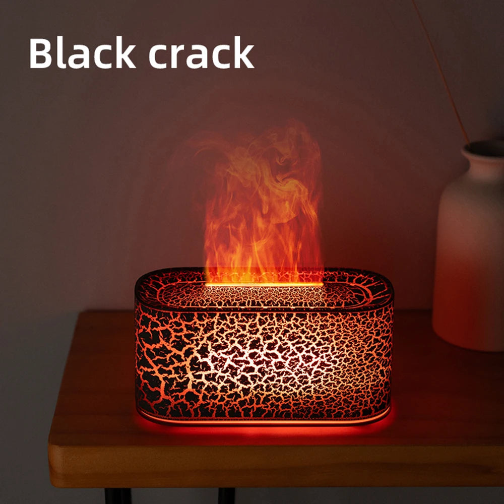 Aromatherapy Diffuser with Flame Effect Table Piece