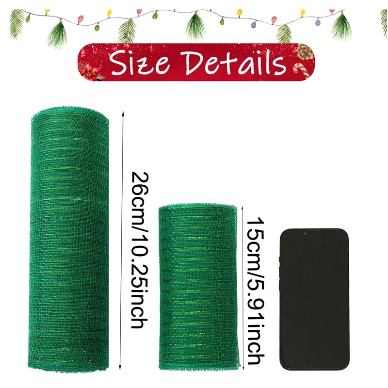 Christmas Tree Decorations Ribbon Mesh