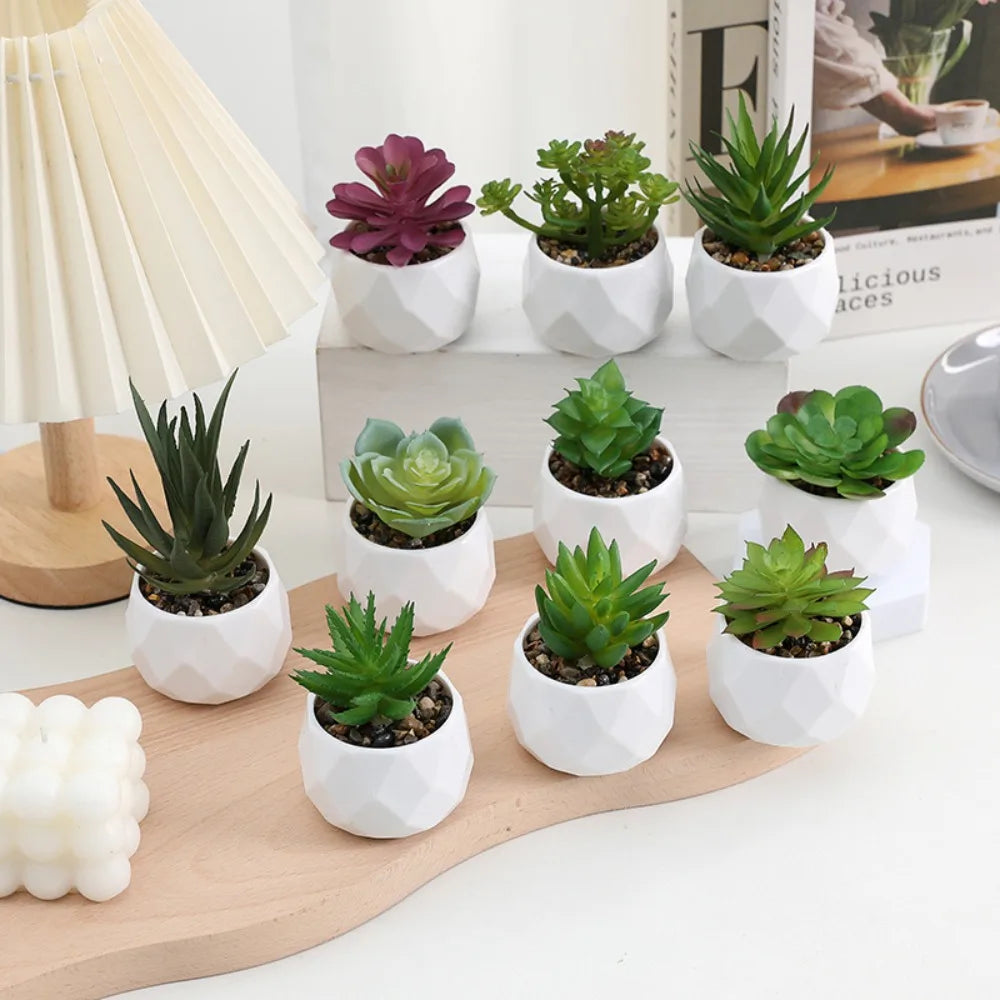 artificial small succulents Mini Artificial Bonsai Cactus
