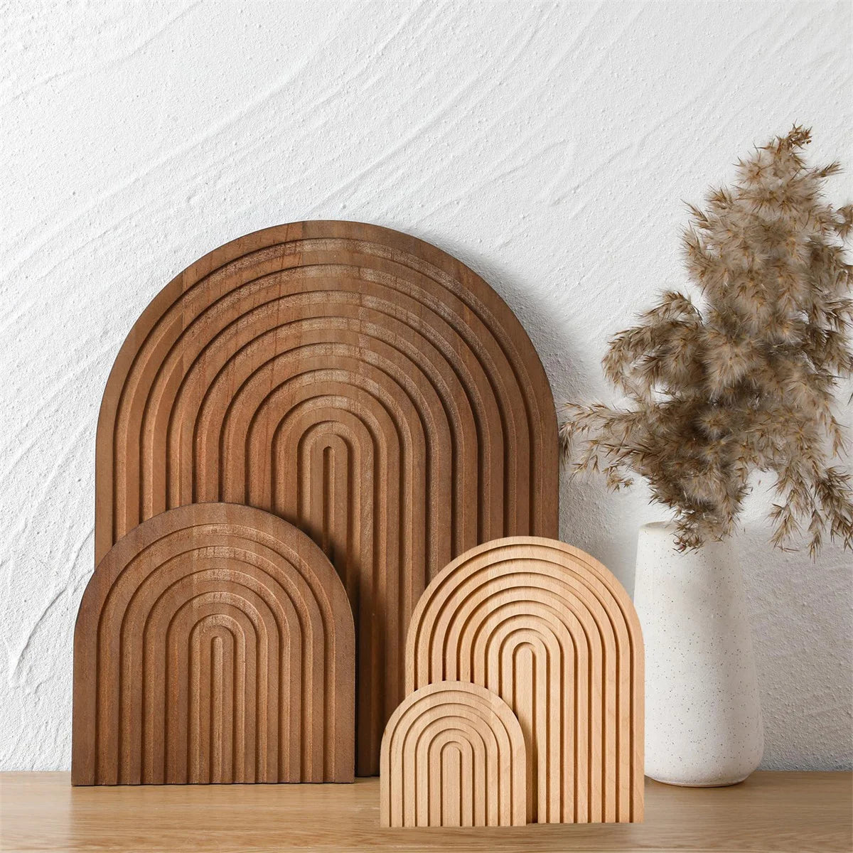 Boho Wooden Wave Cutting Board - Table Piece