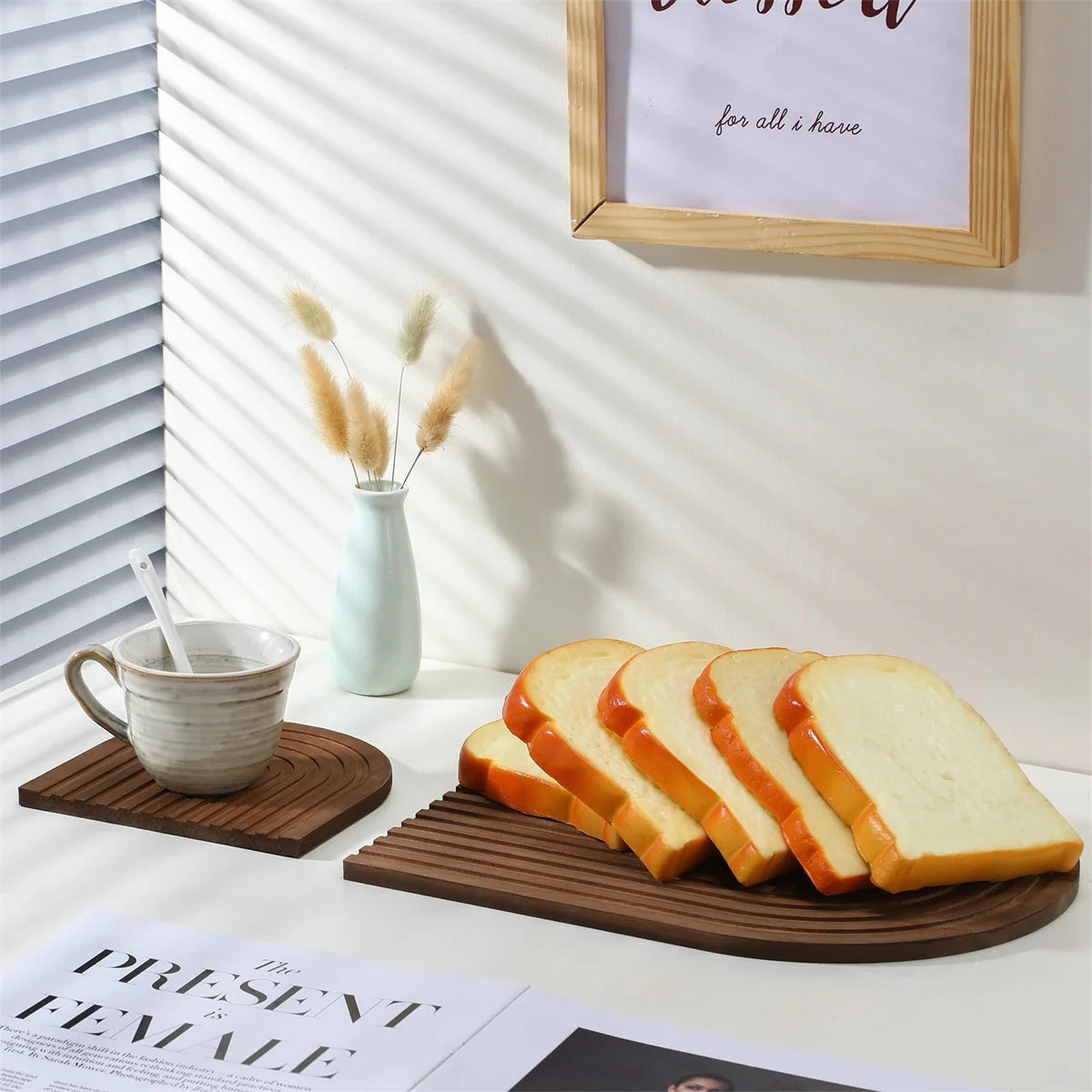 Boho Wooden Wave Cutting Board - Table Piece