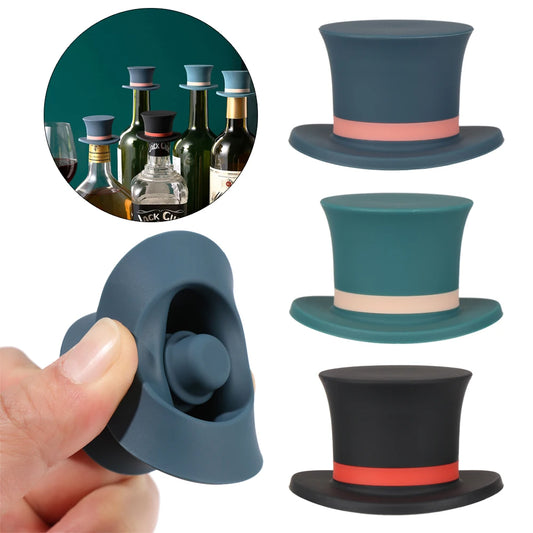 Silicone Champagne Wine Beer Bottle Cork Stopper Plug Wine Bottle Sealer Cap Stopper Bar Kitchen Tool Vacuum Sealed Sealer Plug Table Piece