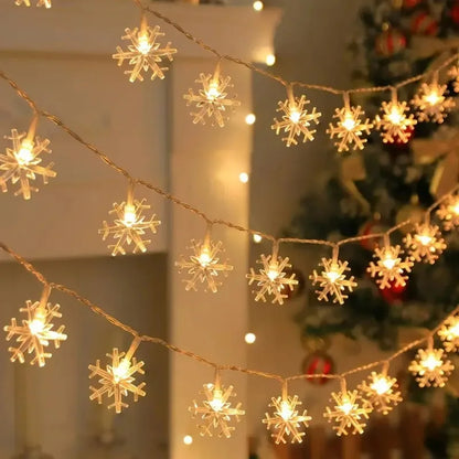 1pc LED Christmas Snowflake String