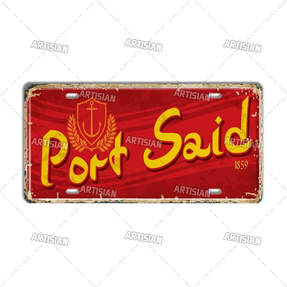 Wanderlust Metal Travel Sign