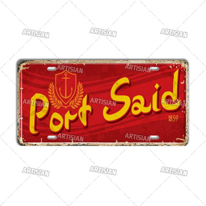 Wanderlust Metal Travel Sign