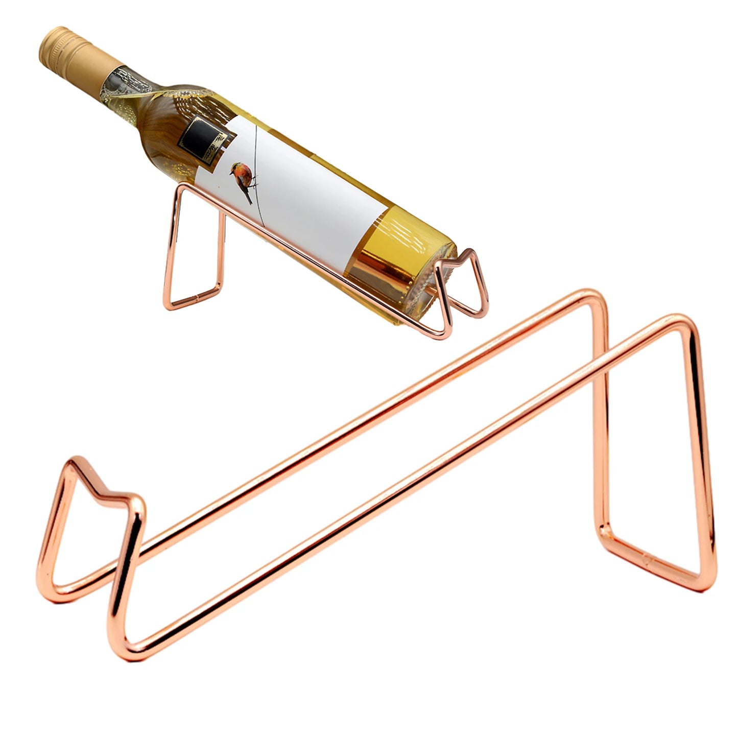 2Pcs Wine Bottle Holder Metal Wine Rack Table Piece