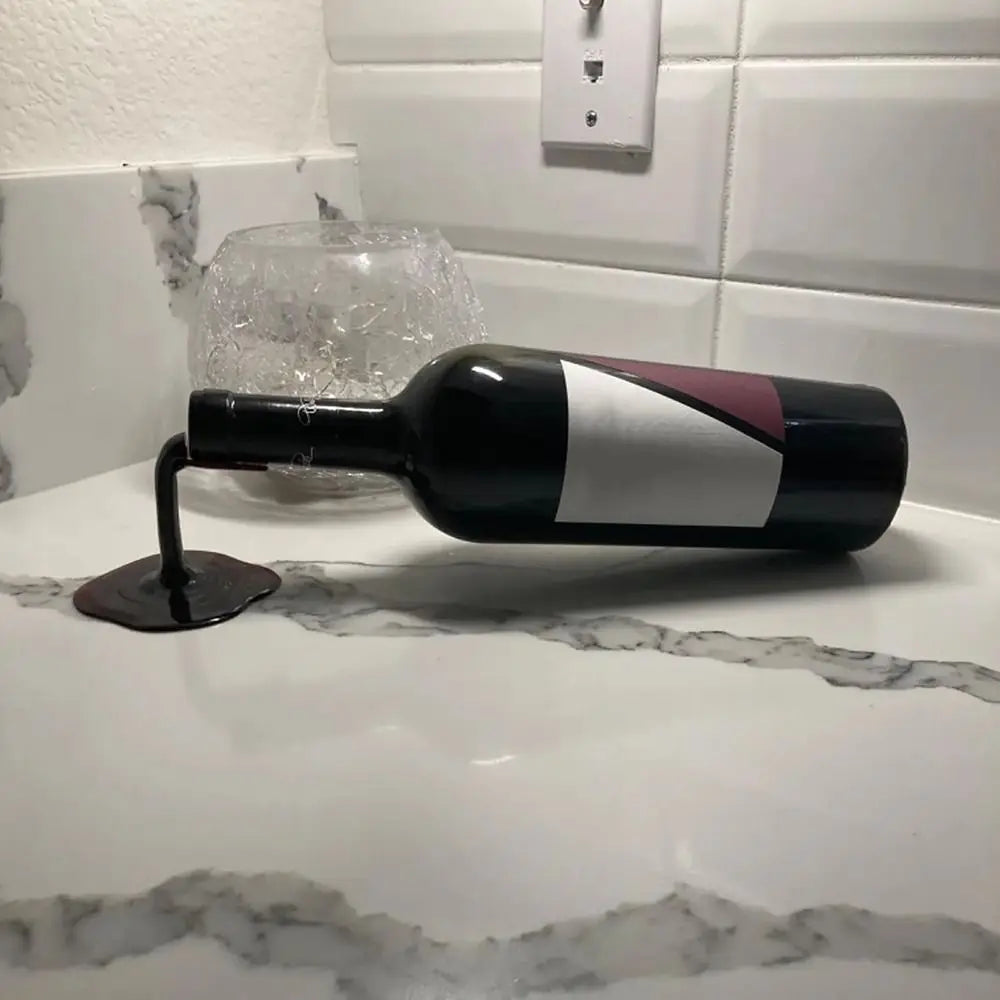 Spilled Wine Bottle Holder Table Piece