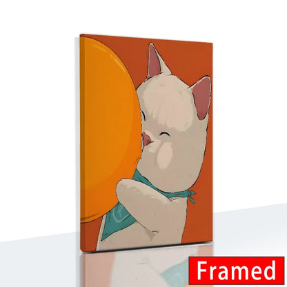 Midnight Cats Framed Canvas