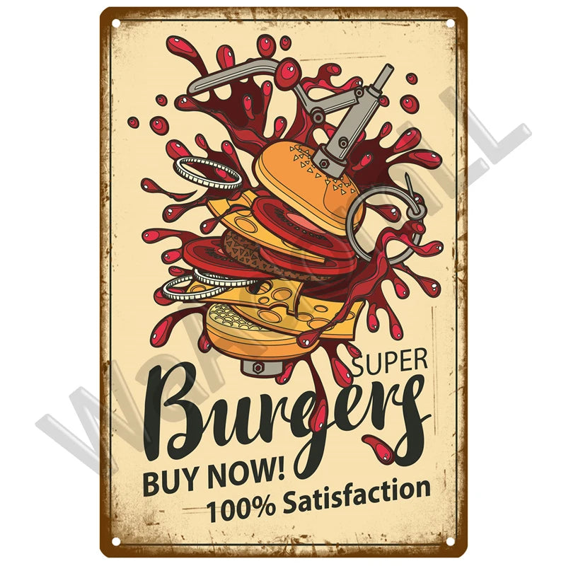 Diner Days Vintage Tin Sign