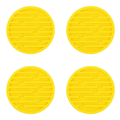 4PCS/lot 10cm Silicone Cup Pad Slip Insulation Pad Round Cup Mat Hot Drink Holder Mug Stand Home Kitchen Tool Cup Coaster Table Piece