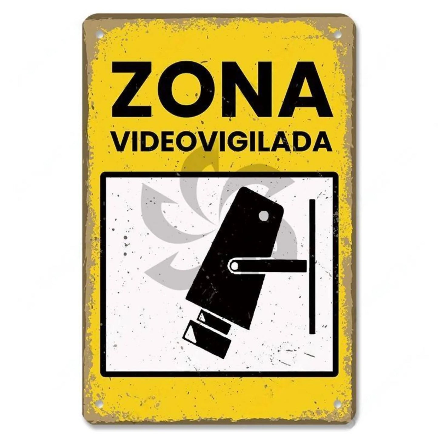 Retro Security Metal Plaque