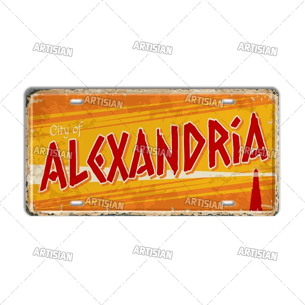 Wanderlust Metal Travel Sign