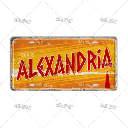 Wanderlust Metal Travel Sign