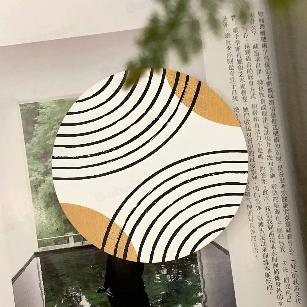 Minimalist Abstract Line Coaster Wooden Drink Tray Suitable For Restaurants And Coffee Shops Easy To Wash And Clean Table Piece