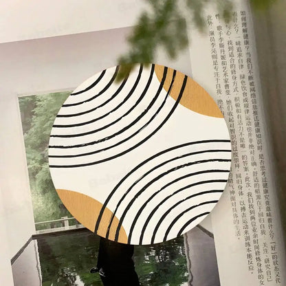 Minimalist Abstract Line Coaster Wooden Drink Tray Suitable For Restaurants And Coffee Shops Easy To Wash And Clean Table Piece