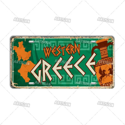 Wanderlust Metal Travel Sign