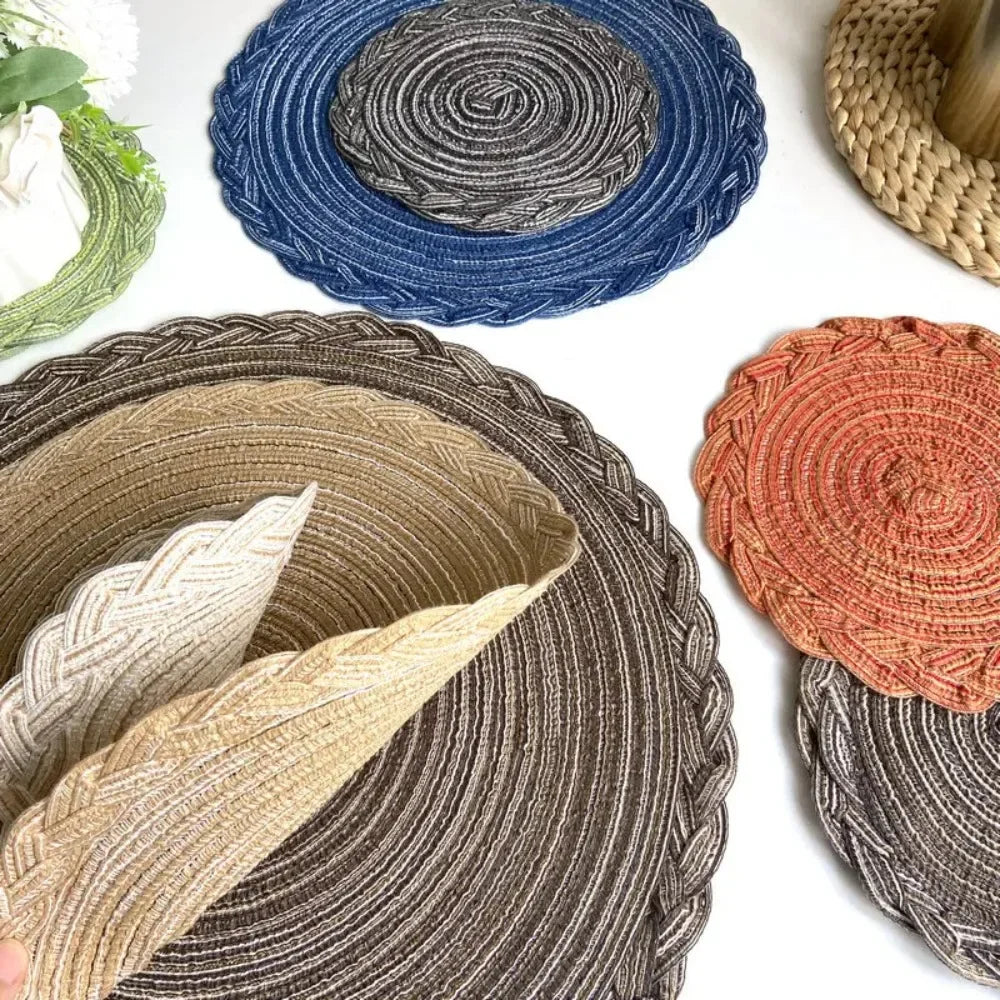 Woven Circle Placemat Set