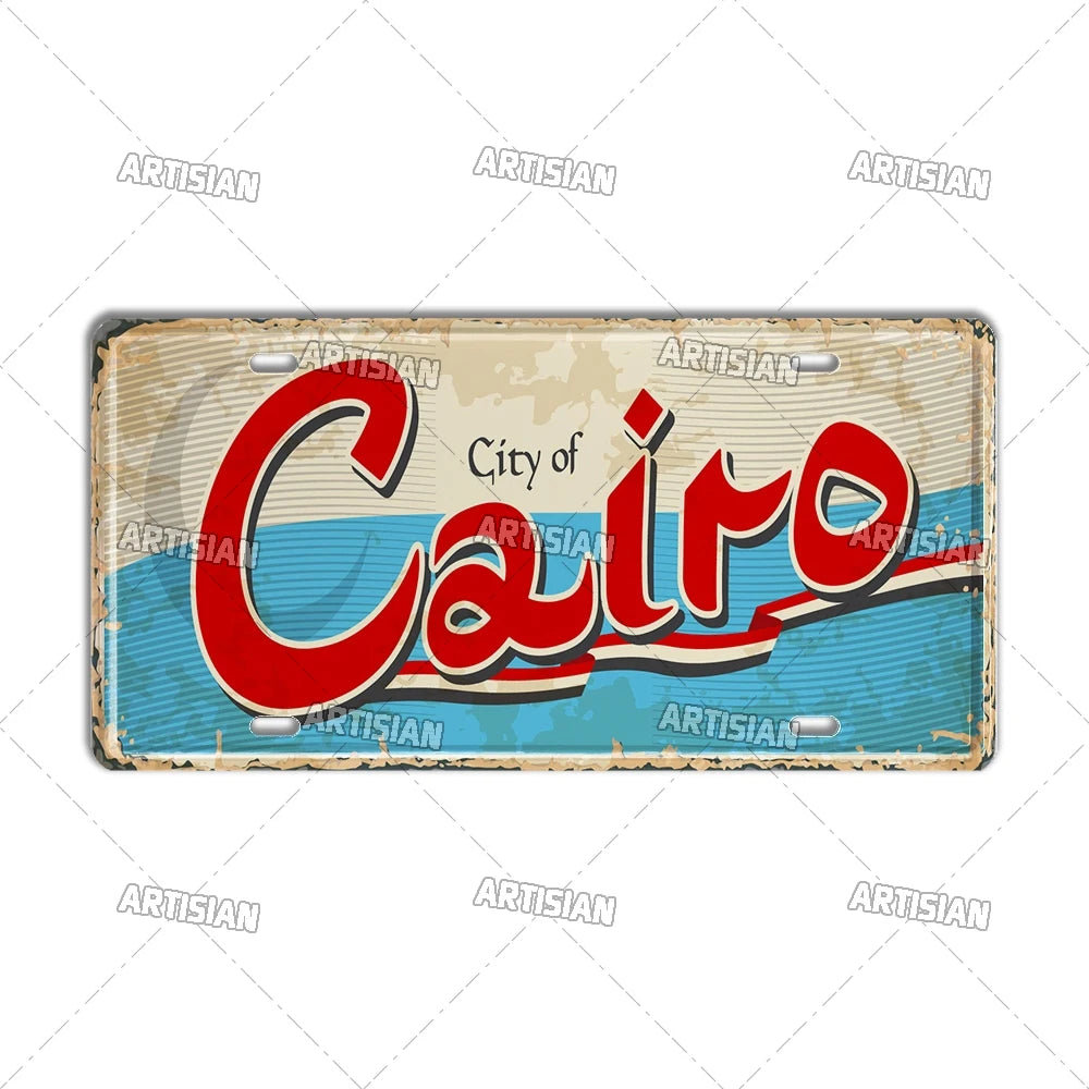 Wanderlust Metal Travel Sign