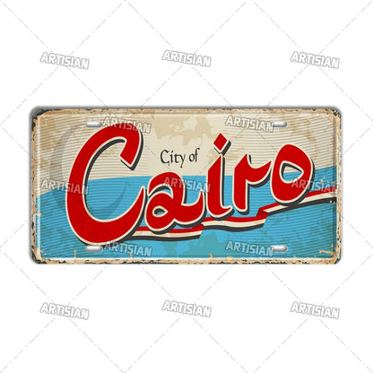 Wanderlust Metal Travel Sign