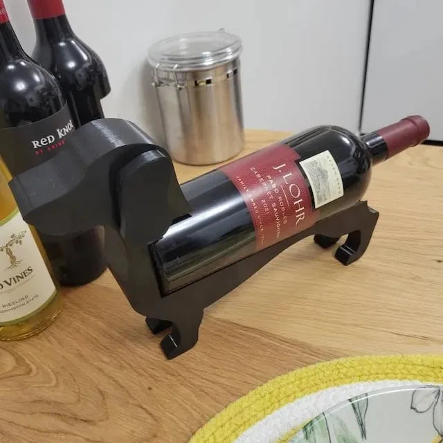 Dog Wine Bottle Holder Table Piece