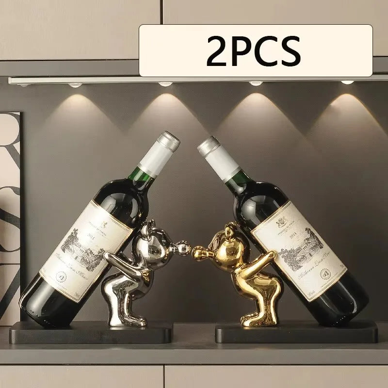 Wine Rack Ceramic Cartoon Table Piece