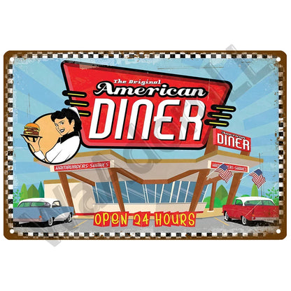 Diner Days Vintage Tin Sign