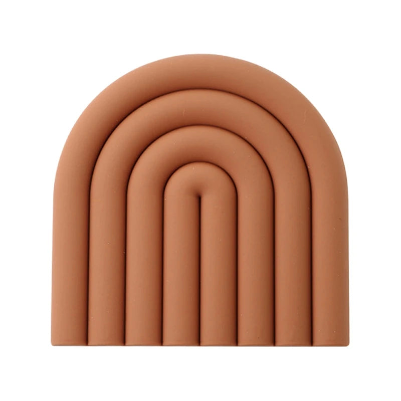 Modilan Rainbow Silicone Mat Pot Mat Thermal Mat Table Mat Heat Resistant High Temperature Cup Mat Thickened To Prevent Scalding Table Piece