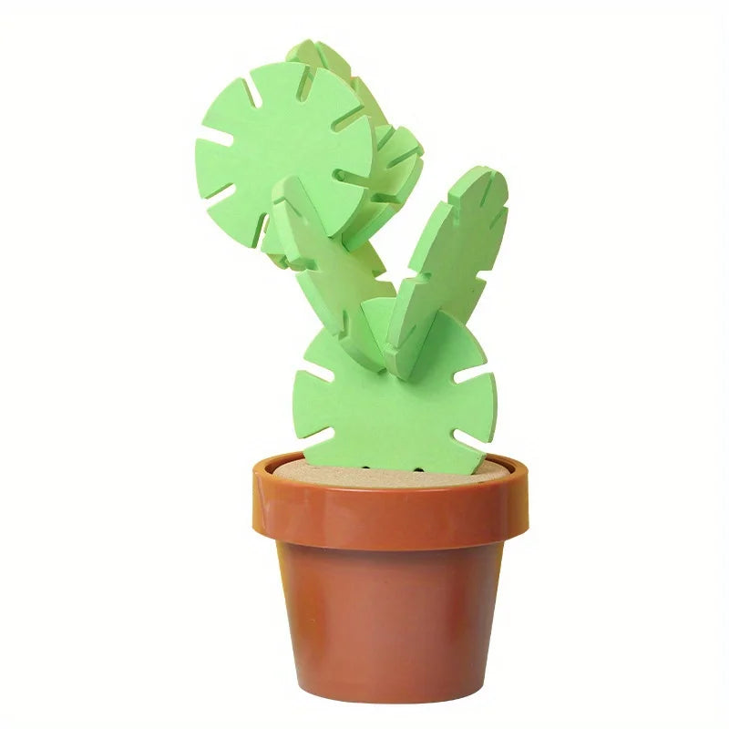 Cactus Coaster Non-slip Creative Insulated Tea Mat DIY Home Tableware Coffee Cup Holder Coaster Heat Insulation Table Decoration Table Piece