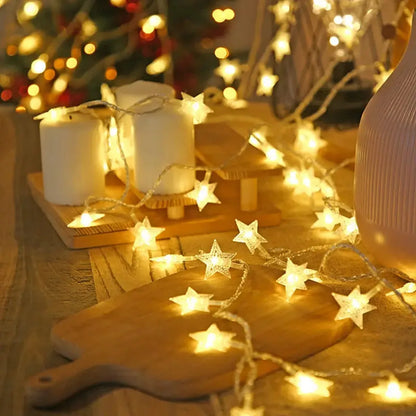 1PC 10/20/30/40 LED Star String Lights