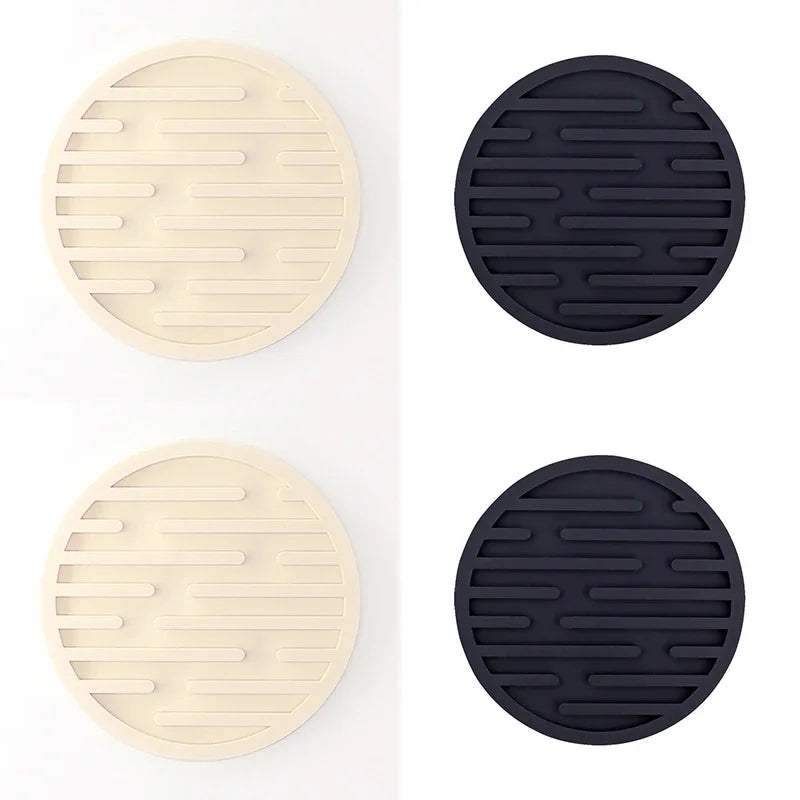 4PCS/lot 10cm Silicone Cup Pad Slip Insulation Pad Round Cup Mat Hot Drink Holder Mug Stand Home Kitchen Tool Cup Coaster Table Piece