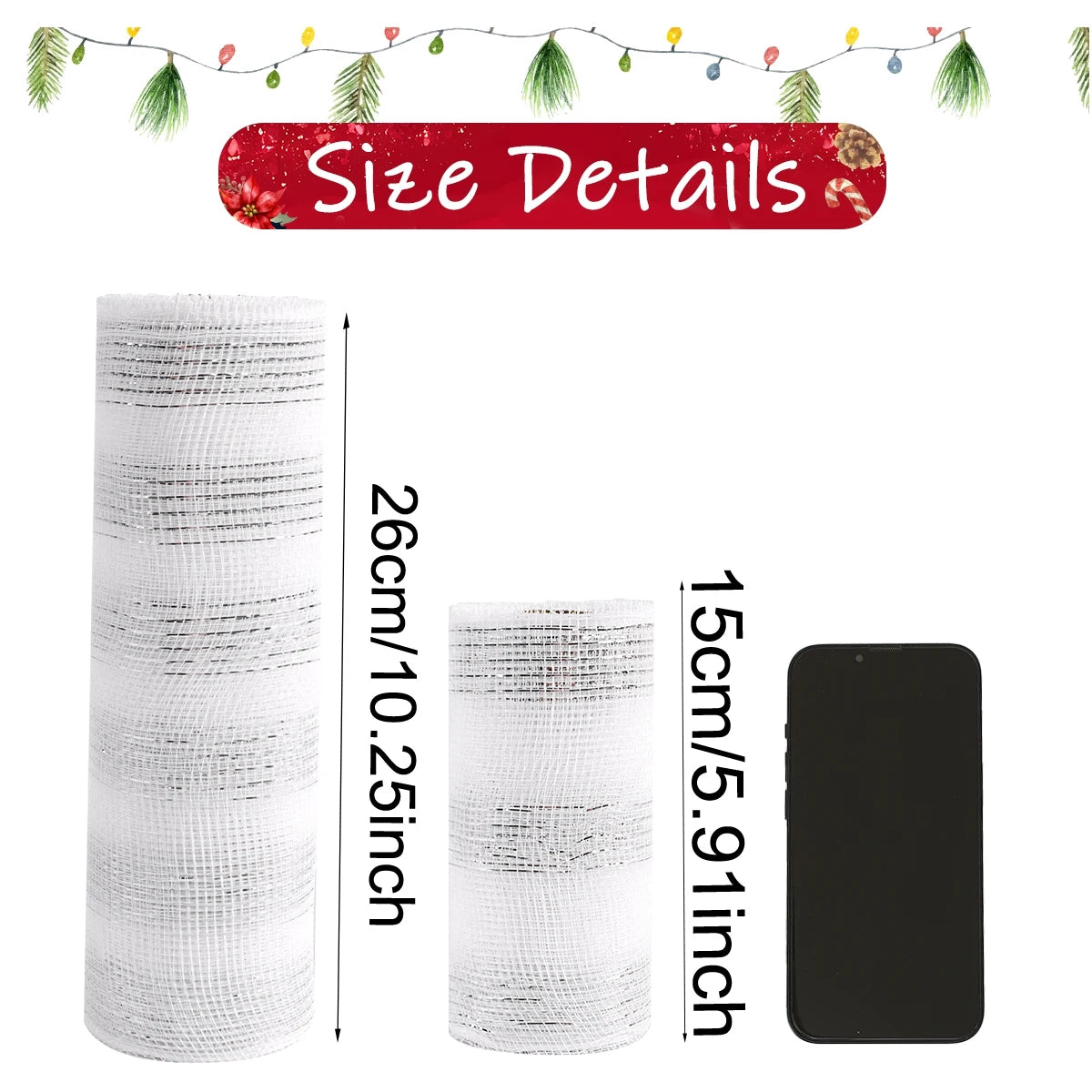 Christmas Tree Decorations Ribbon Mesh