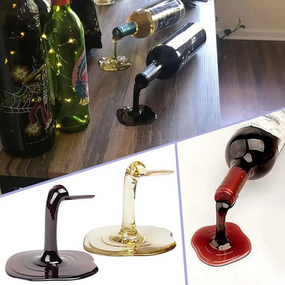 Spilled Wine Bottle Holder Table Piece