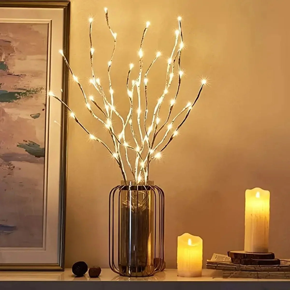 White Birch LED Branch Lights