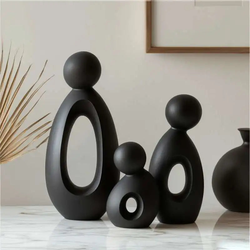 Modern Nordic Family Hollow Sculpture - Table Piece