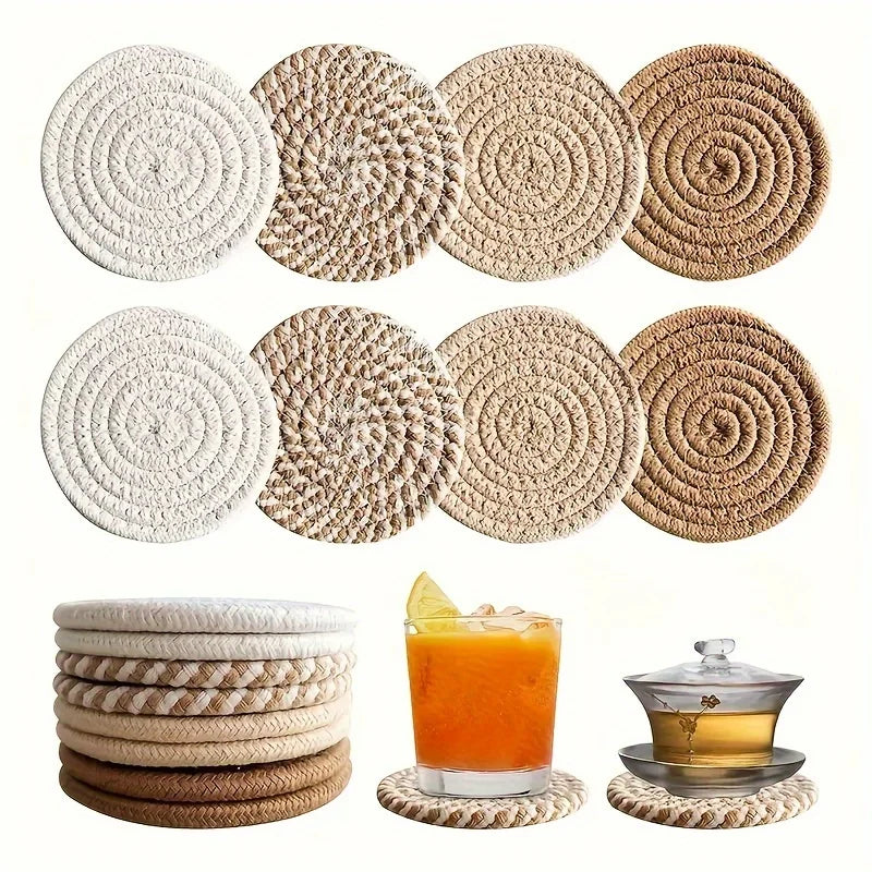 Modern Absorbent Drink Coasters for Coffee Table - 8 Pack - Table Piece