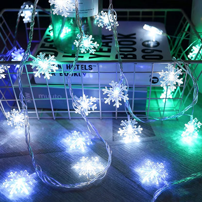 1pc LED Christmas Snowflake String