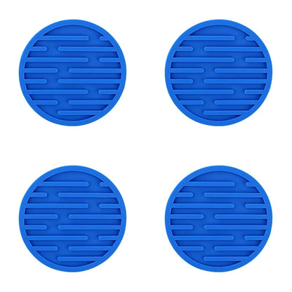 4PCS/lot 10cm Silicone Cup Pad Slip Insulation Pad Round Cup Mat Hot Drink Holder Mug Stand Home Kitchen Tool Cup Coaster Table Piece