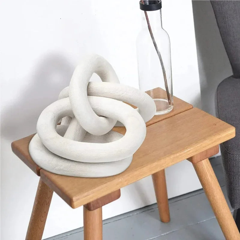 Bohemian Wooden Chain Link Ornament - Table Piece