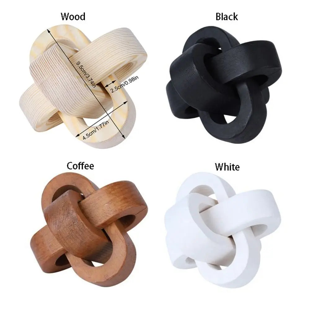 Handcrafted Boho Wooden Link Ornament - Table Piece