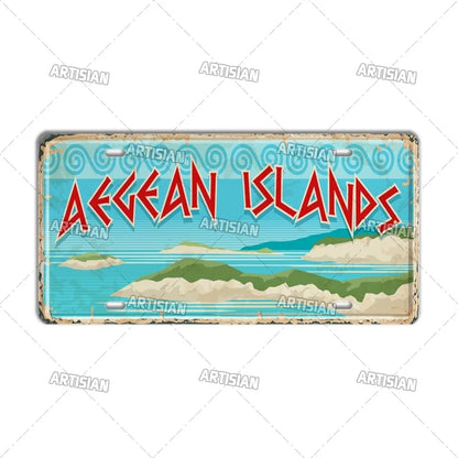 Wanderlust Metal Travel Sign