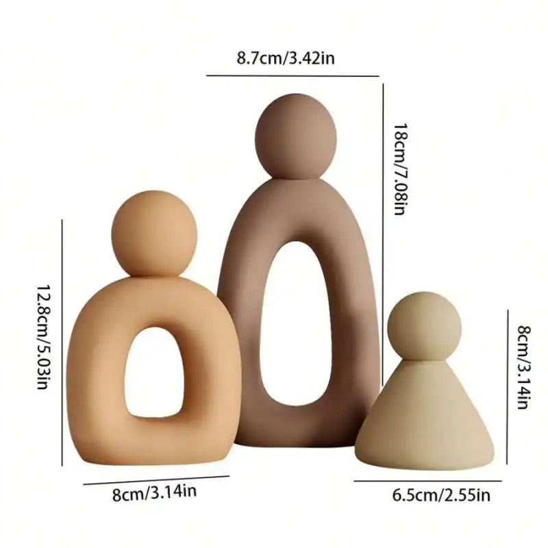 Modern Nordic Family Hollow Sculpture - Table Piece