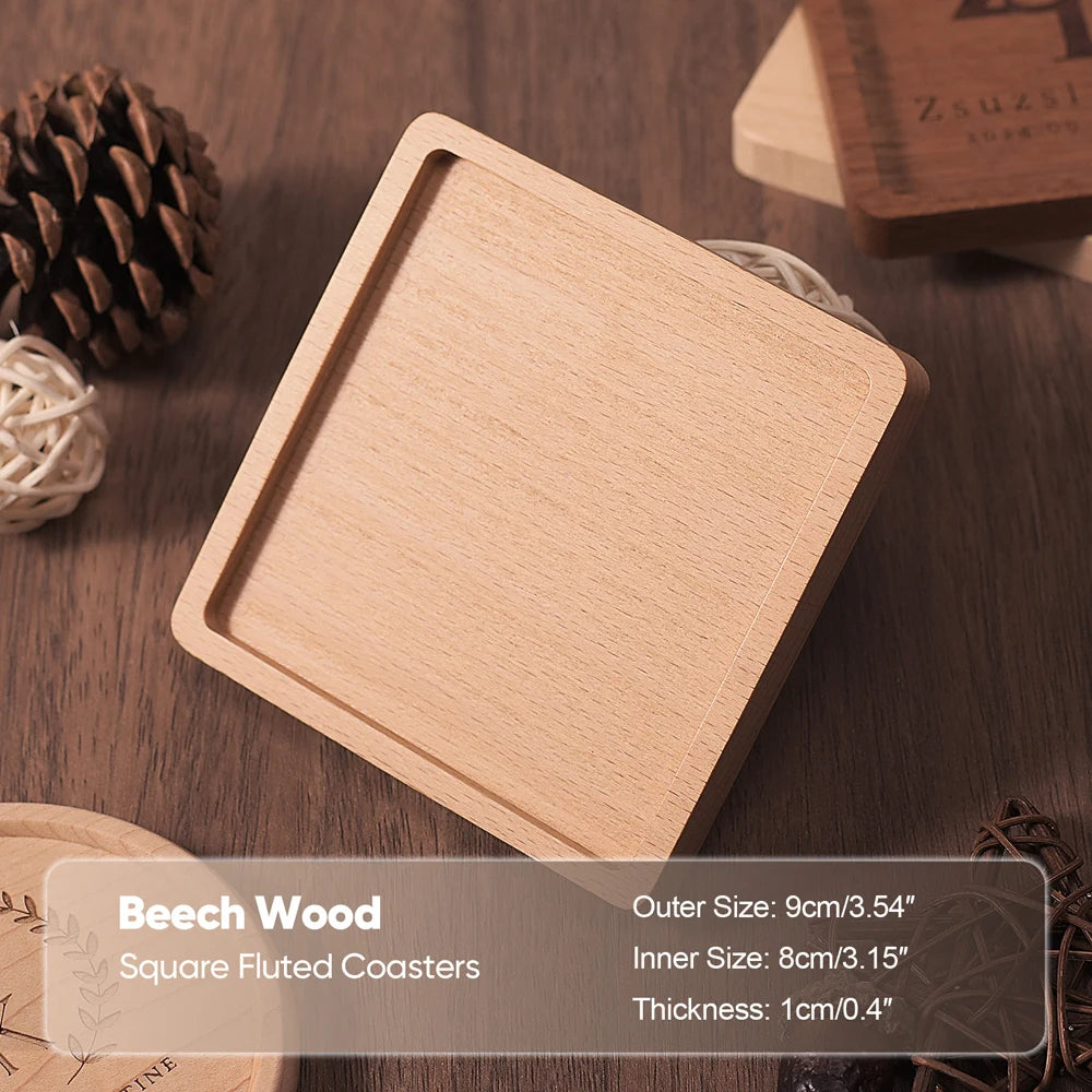 Natural Beech Wood Coffee & Tea Coaster - Table Piece