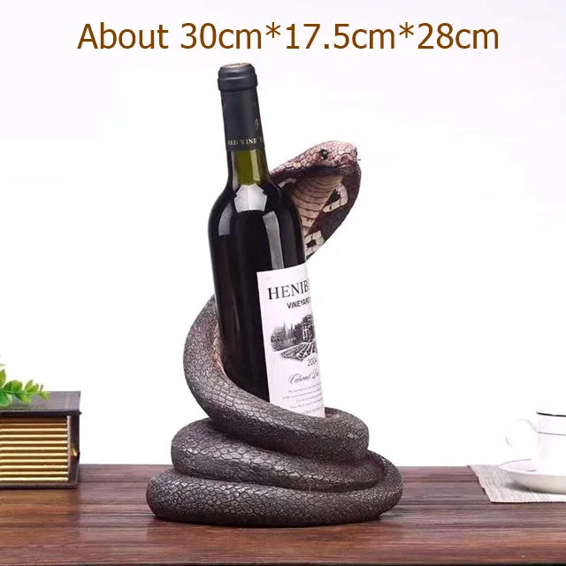 Cobra Statue Wine Holder Table Piece