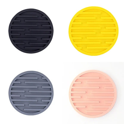 4PCS/lot 10cm Silicone Cup Pad Slip Insulation Pad Round Cup Mat Hot Drink Holder Mug Stand Home Kitchen Tool Cup Coaster Table Piece