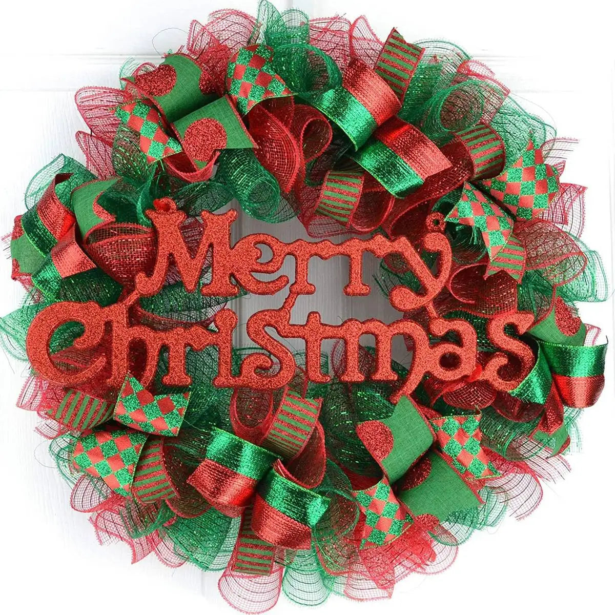 Christmas Tree Decorations Ribbon Mesh