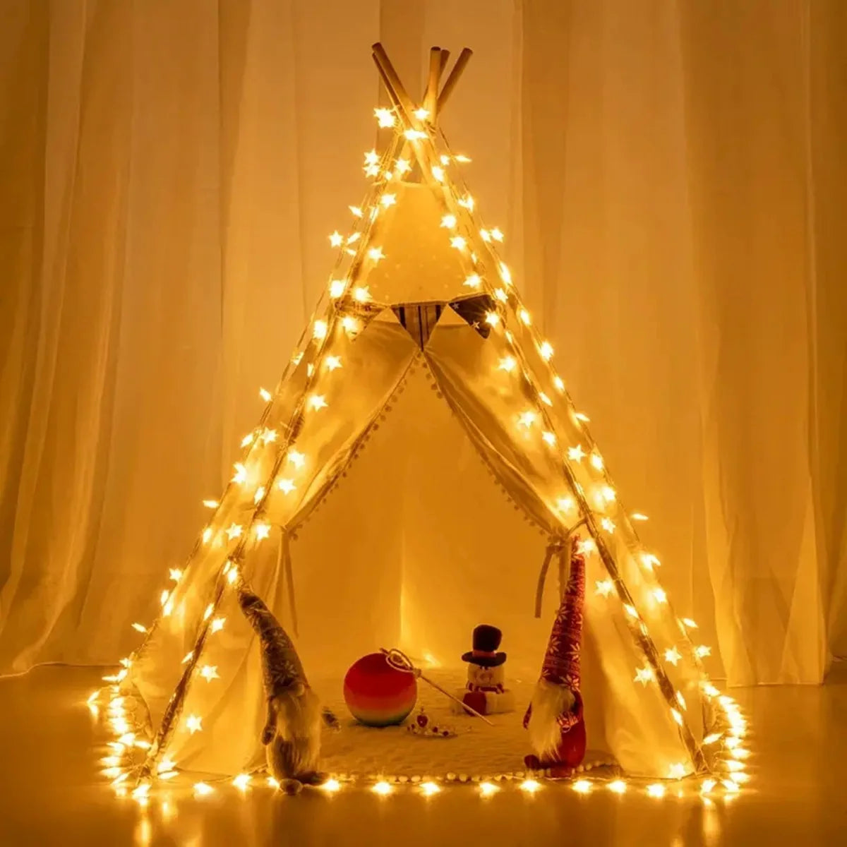 1PC 10/20/30/40 LED Star String Lights