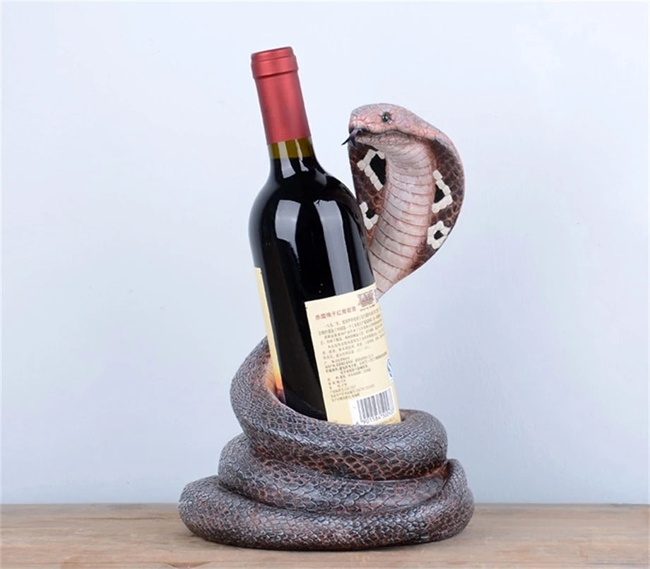 Cobra Statue Wine Holder Table Piece