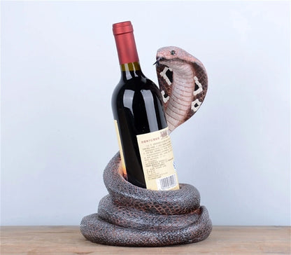 Cobra Statue Wine Holder Table Piece