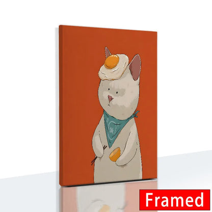 Midnight Cats Framed Canvas